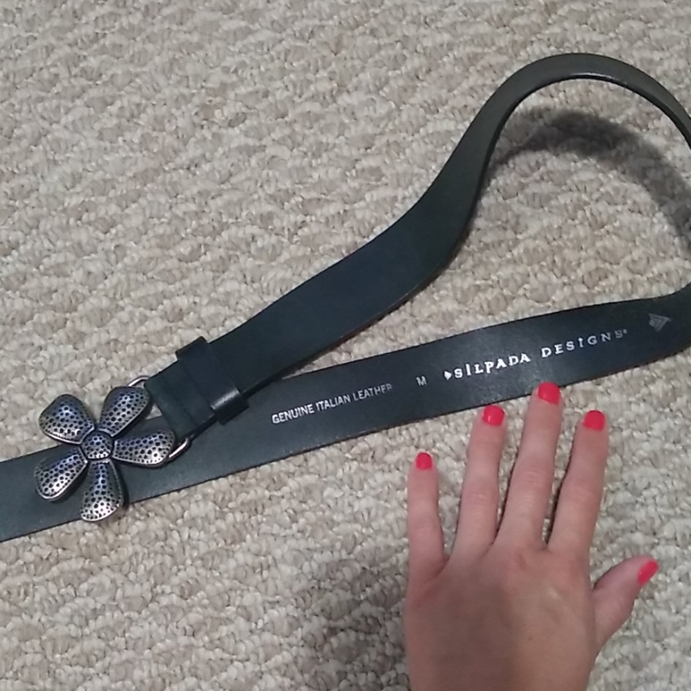 Silpada , size medium, Black genuine leather belt